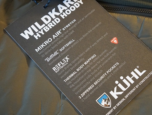 Mens Kuhl Wildkard Hybrid Jacket Features Tag With Mikro Air Strech