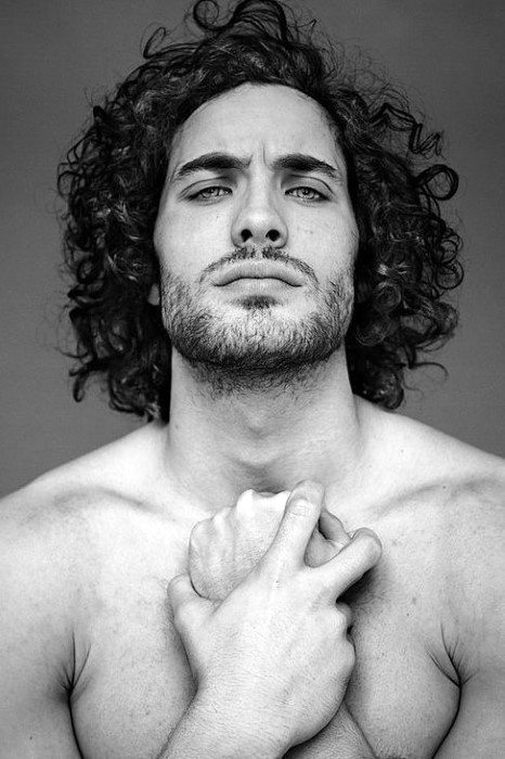 Mens Long Curly Hair