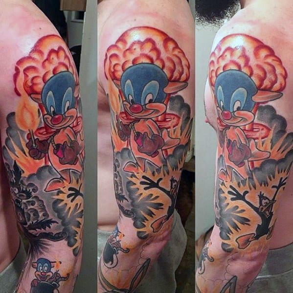 Mens Looney Tunes Tattoo Design Inspiration Half Sleeve