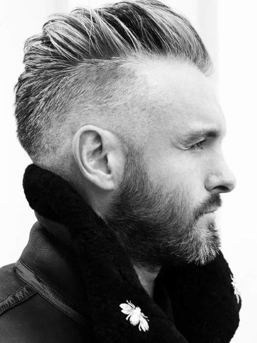 Mens Low Fade Slicked Back Hairstyles