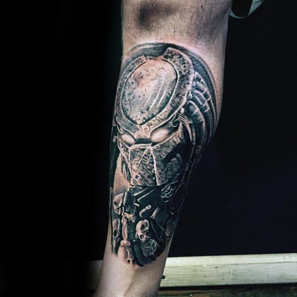 Mens Lower Leg Predator Tattoo Ideas