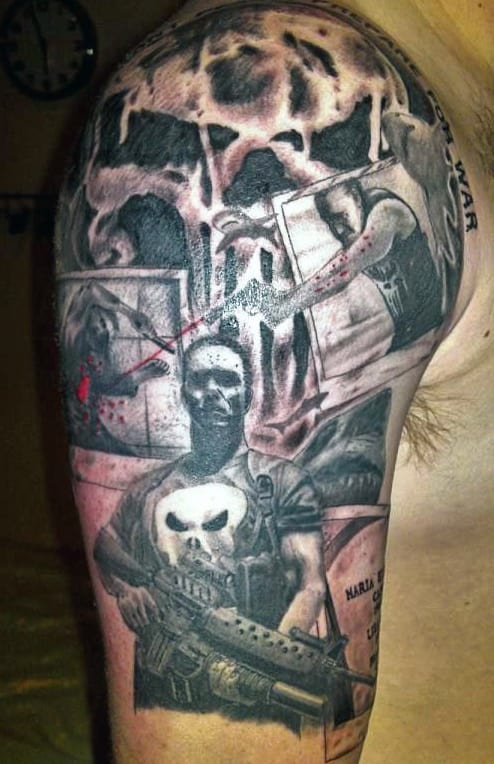 Men's Machine Gun Tattoo Ideas