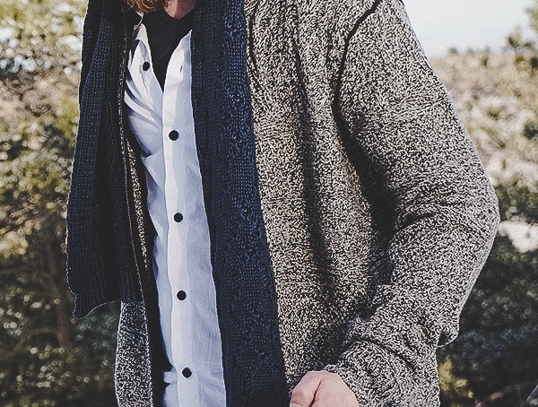 Mens Marbled Cable Full Zip Cardigan Kinross Cashmere Review