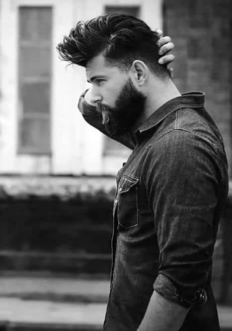 Mens Medium Hair With Beard
