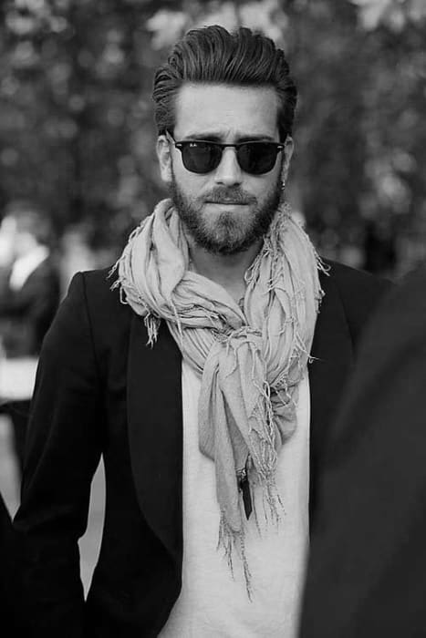 Mens Medium Thick Hair Slicked Back