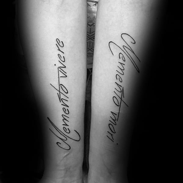 Mens Memento Mori Simple Forearm Tattoo Designs
