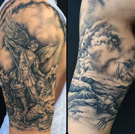 Men's Micheal The Archangel Tattoo