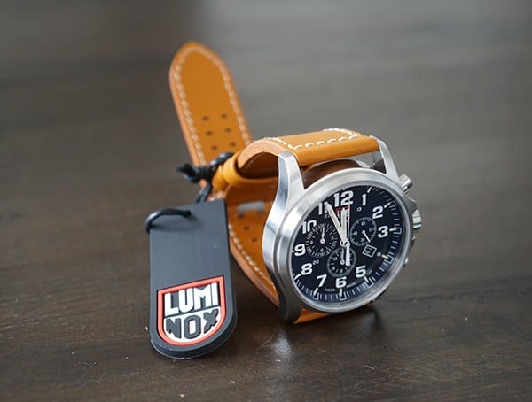 Mens Midnight Blue Sunray Dial Luminox Atacama Field Chronograph Watch