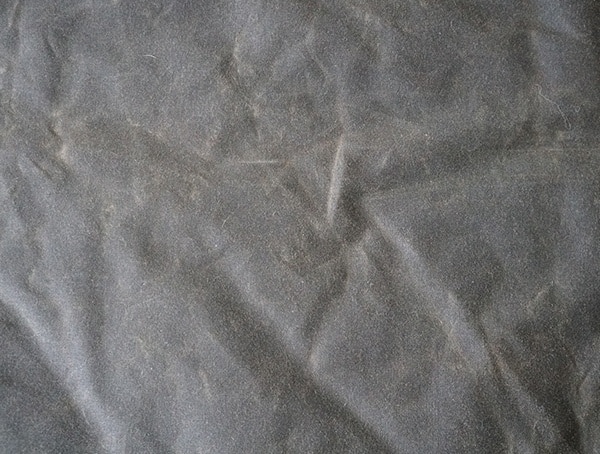 Mens Mountain Ranger Parka Olive Waxed Cotton Texture Detail