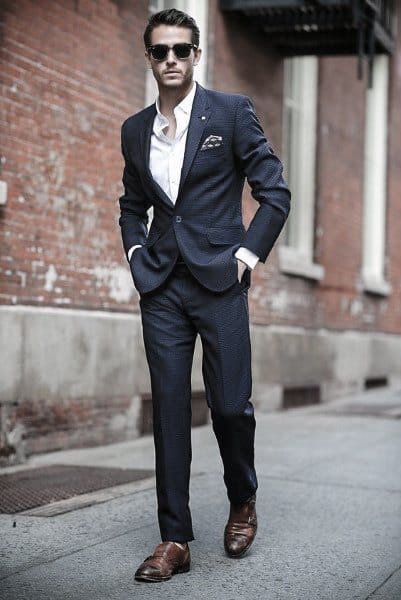 Mens Navy Blue Suit Style Looks