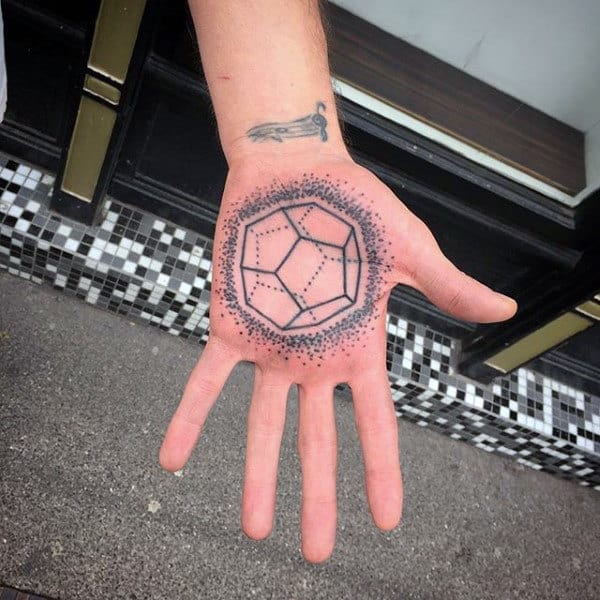 Mens Palm Dotted Design Tatto