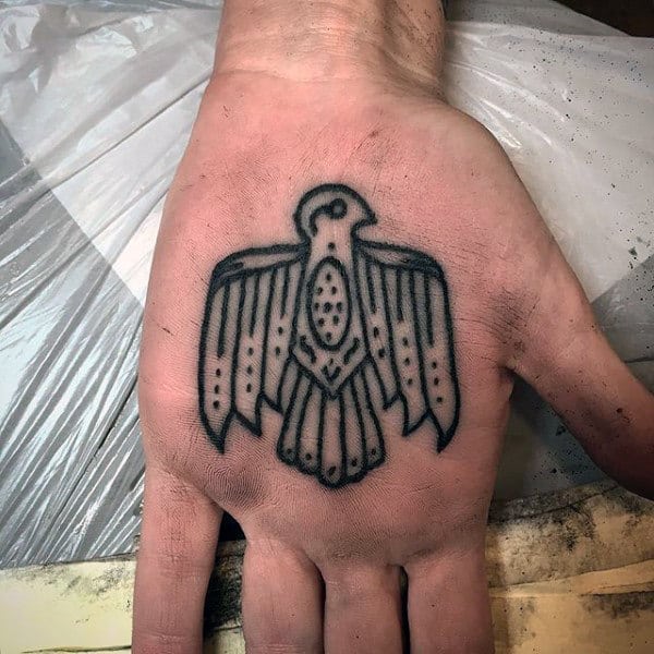 Mens Palm Eagle Tattoo