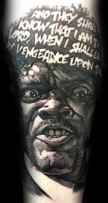 Mens Pulp Fiction Quote Inner Forearm Tattoo
