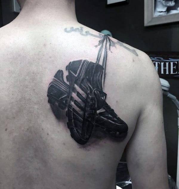 Mens Realistic Soccer Shoes On Back