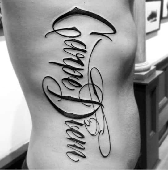 Mens Rib Cage Side Carpe Diem Tattoo Ideas
