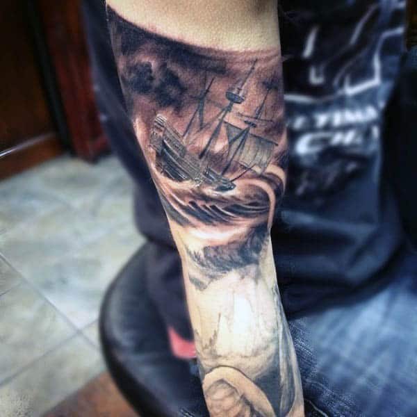 Mens Sailboat Tattoos