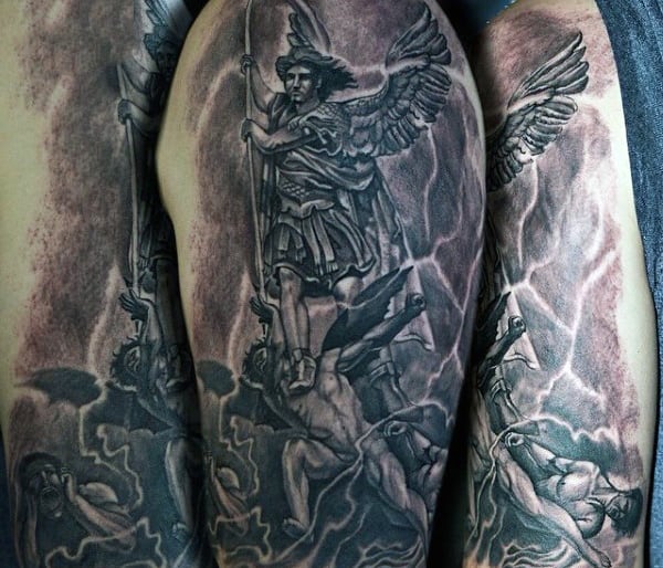 Men's Saint Micheal Tattoos