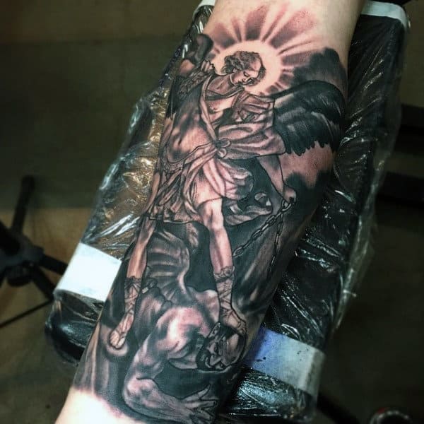 Men's Saint Michael The Archangel Tattoo