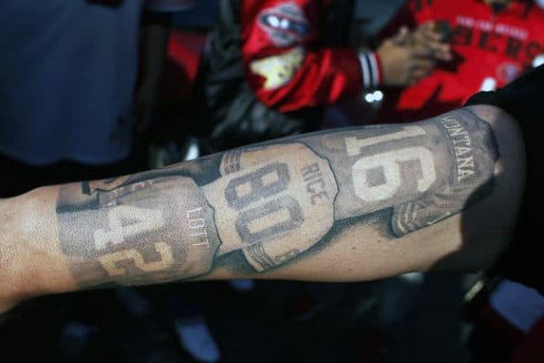 Mens San Francisco 49ers Football Jerseys Forearm Tattoo