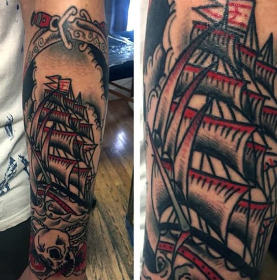 Men's Ship Tattoos