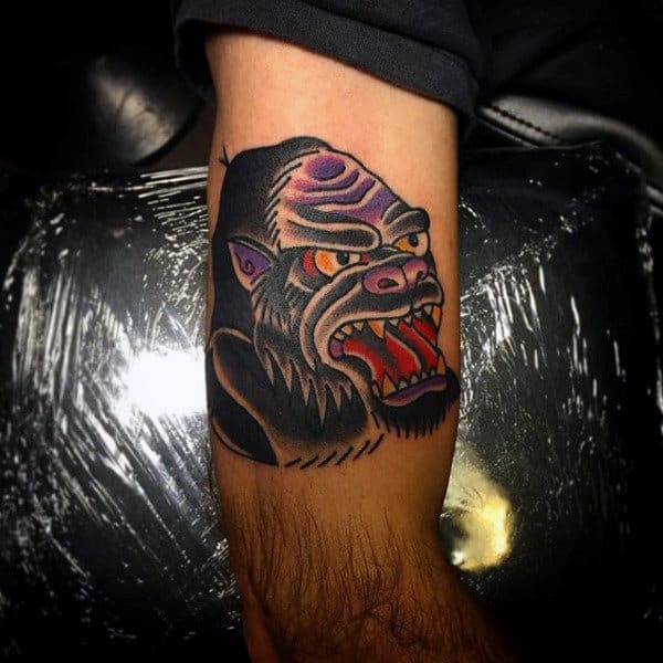 Mens Silverback Gorilla Tattoos