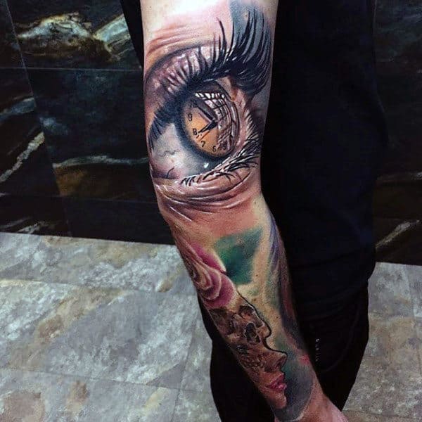 Mens Sleeves Glassy Eyed Tattoo