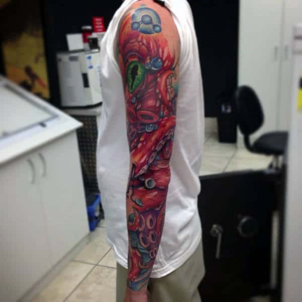 Mens Sleeves Marvellous New School Tattoo