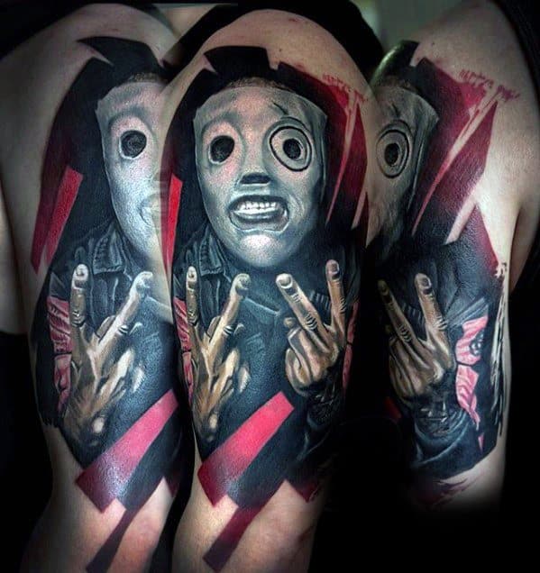 Mens Slipknot Arm Tattoo Design Inspiration