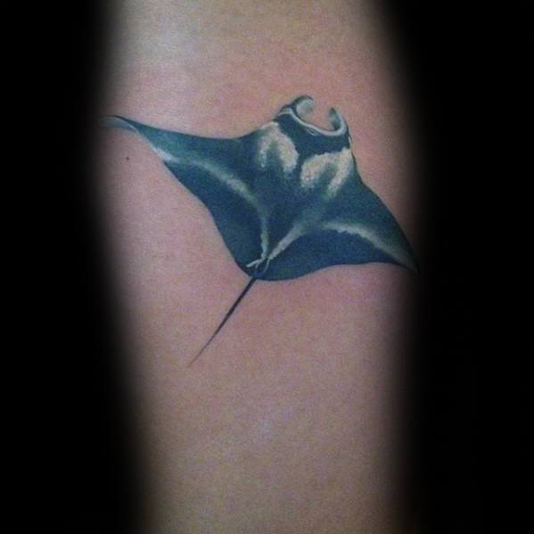 Mens Small 3d Forearm Manta Ray Tattoo Ideas