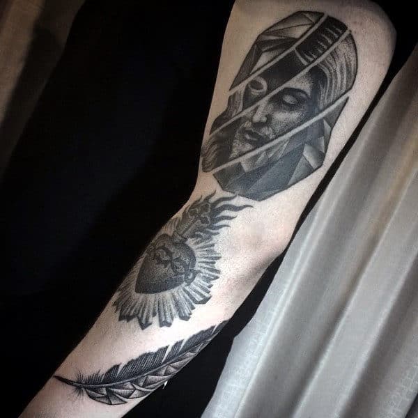 Mens Small Jesus Tattoo Ideas On Arm