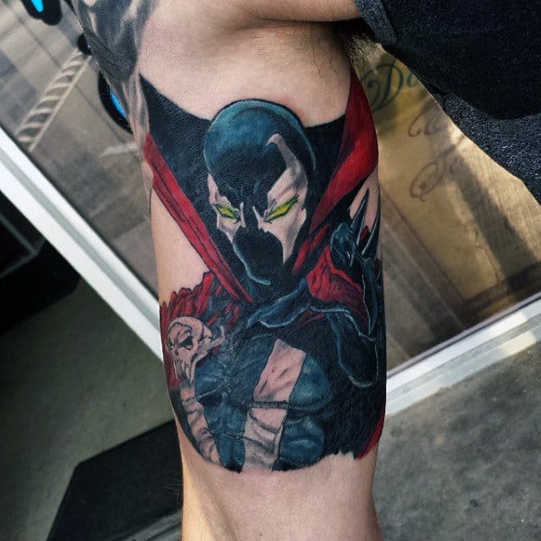 Mens Spawn Inner Arm Bicep Tattoos