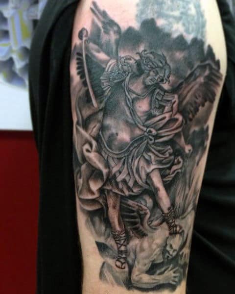 Men's St Micheals Tattoo