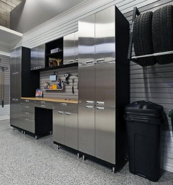 heavy-duty stainless steel garage storage 