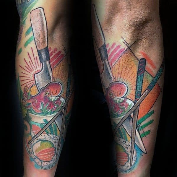 Mens Sushi Tattoo Design Ideas Outer Frearm