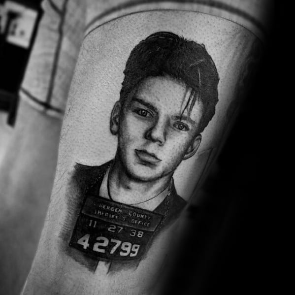 Mens Tattoo Frank Sinatra Design