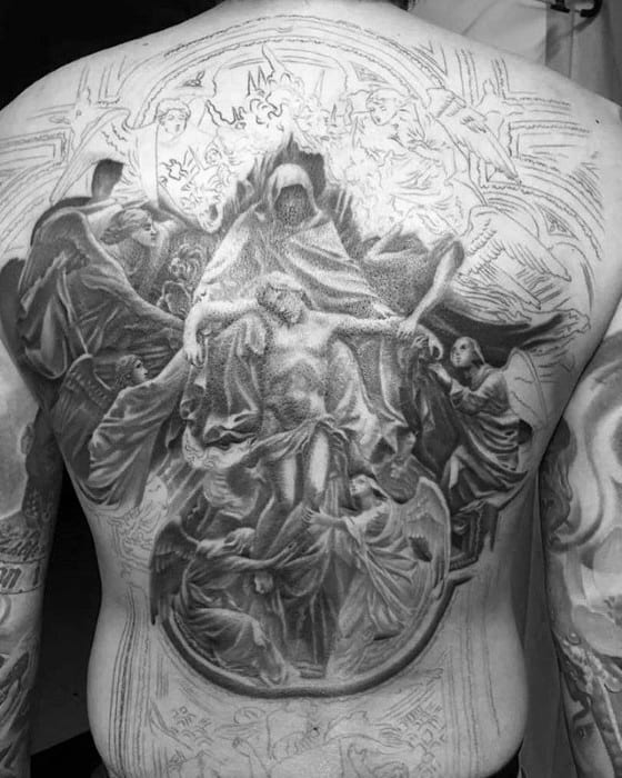Mens Tattoo Ideas With 3d Jesus Design