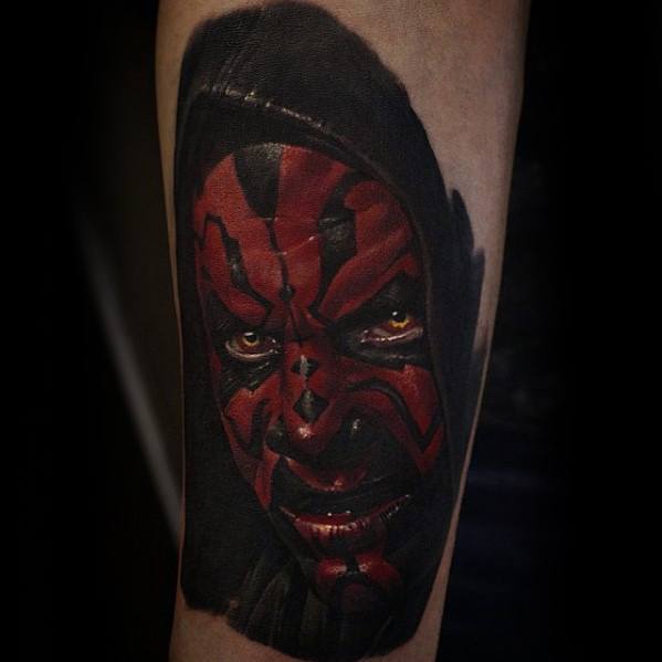 Mens Tattoo Ideas With Darth Maul Design