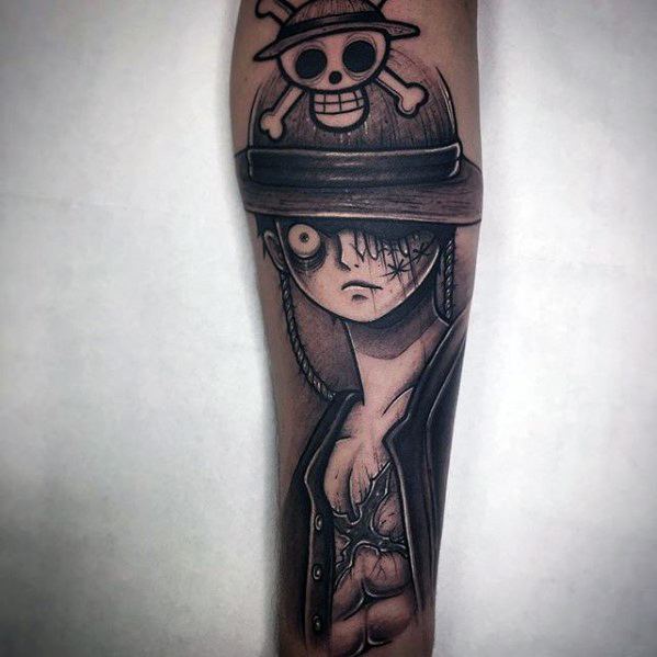 Mens Tattoo Ideas With One Piece Design Forearm