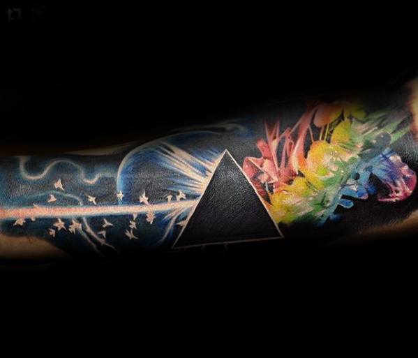 Mens Tattoo Ideas With Pink Floyd Design Forearm