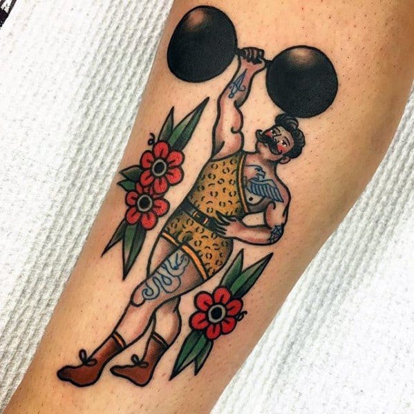 Mens Tattoo With Circus Design