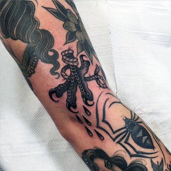 Mens Tattoo With Talon Design