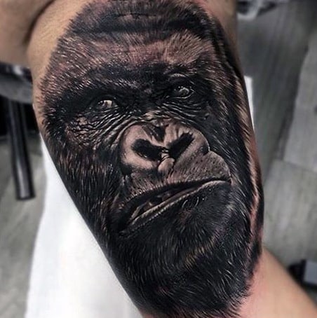 Mens Tattoos Of Gorillas