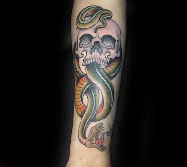 Mens The Dark Mark Tattoo Design Ideas Forearm