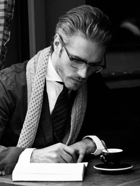 Slicked back undercut with a natural finish