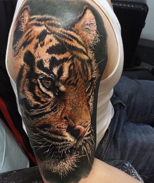 Men's Tiger Scratch Tattoo
