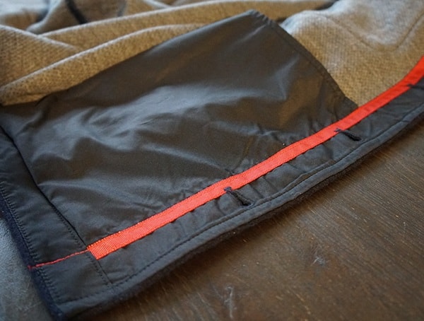 Mens Topo Designs Wool Shirt In Navy Interior Lining