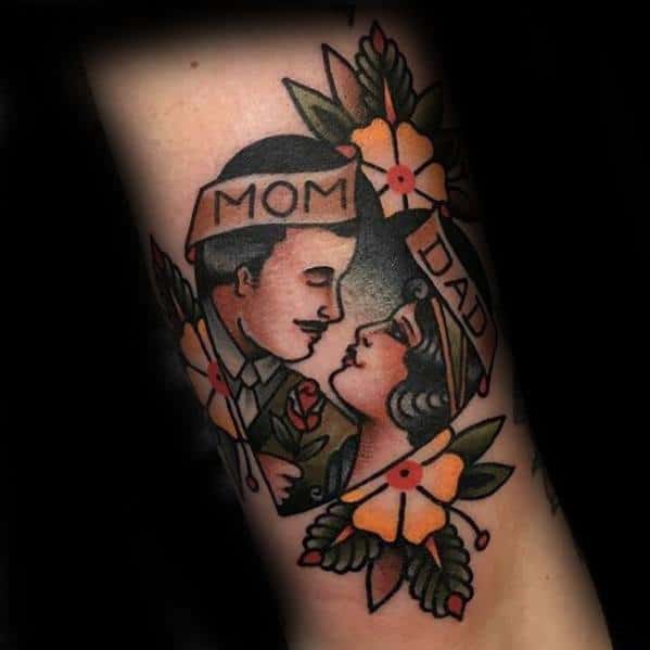 mens-traditional-mom-and-dad-tattoo-design-ideas