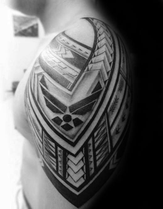 Mens Tribal Us Air Force Arm Tattoos