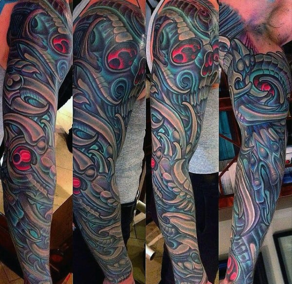 Mens Unique Artistic Full Sleeve Tattoos