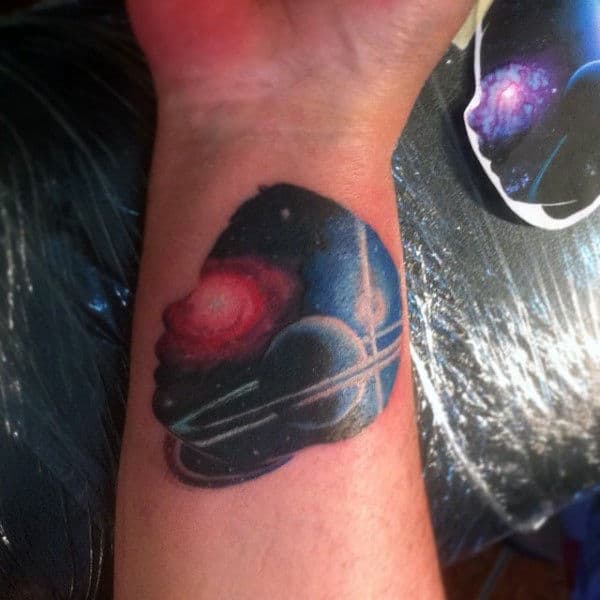 Mens Unique Universe Tattoo On Wrist